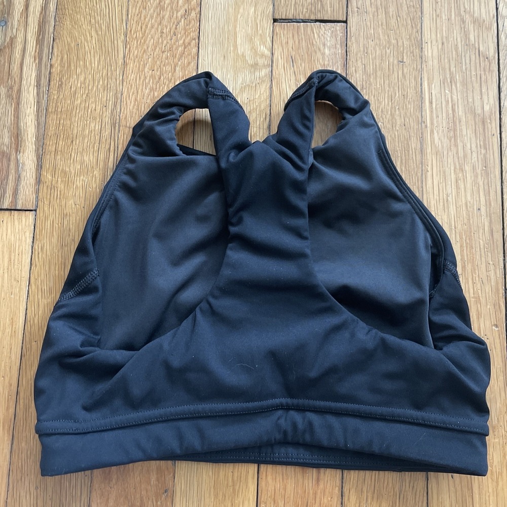 Savage X Fenty Rihanna Black Sports Bra Gym Top Workout Women's Small 4-6 - Picture 4 of 5